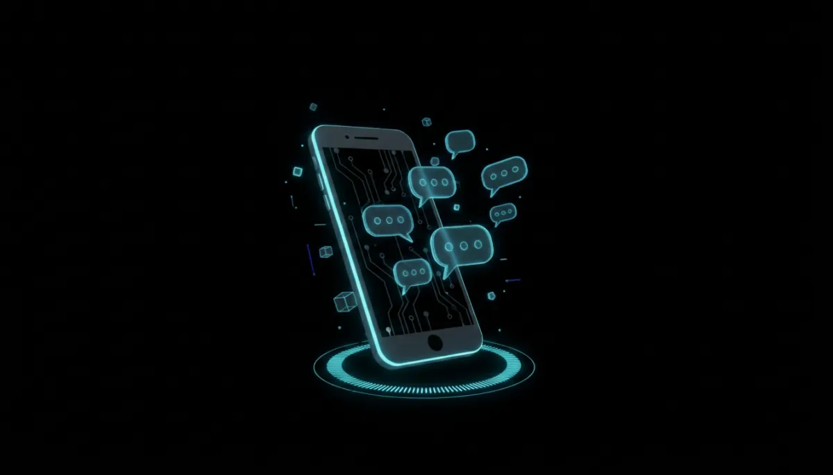 AI Receptionist video placeholder (looping clean motion graphics)